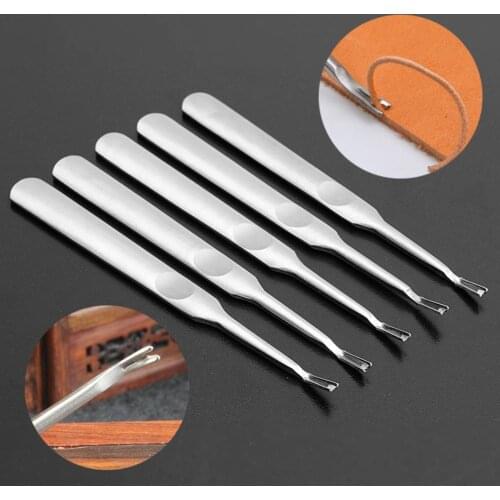 5Pcs V Shaped Hand Working Leather Groover Edge Beveler Skiving Craft DIY Tool