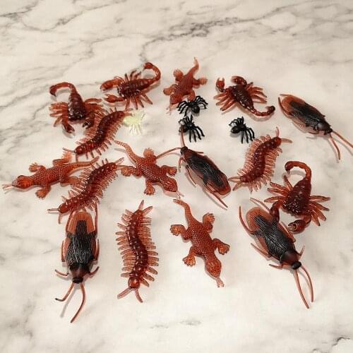500Pcs/lot Gags Practical Jokes Toys Prank Funny Tricky Plastic Fake Simulation Cockroach/Spider/Ants roach scary insects