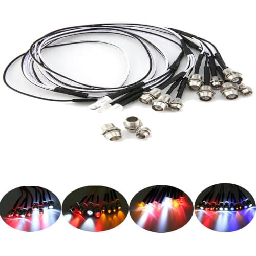 8/10/12 LED Lights Lamp Kit Headlights Taillight White Red Yellow Led for RC Car Truck Model Tank HSP Accessories Spare Parts