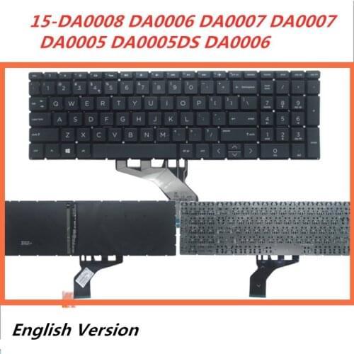 Laptop English Keyboard For HP 15-DA0008 DA0006 DA0007 DA0007 DA0005 DA0005DS DA0006 notebook Replacement layout Keyboard