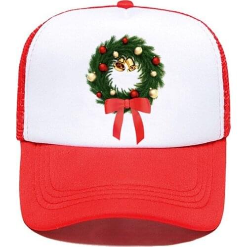 Christmas Adjustable 1PCS Mesh Cap Custom Logo Hat BlacK Red Green Snapback Wholesale White Men Women Simple Casual Wholesale