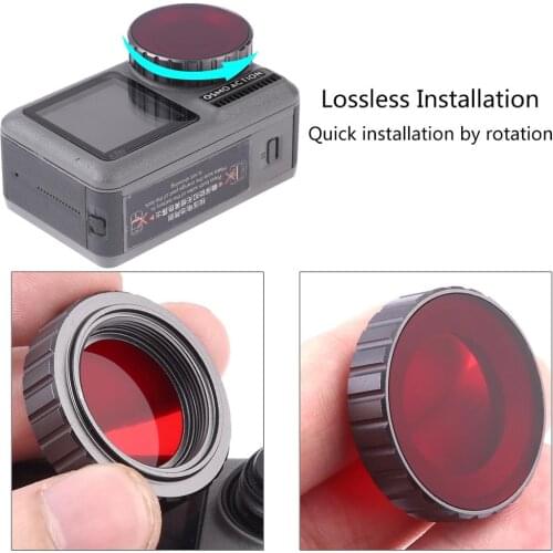 Diving Color Lens Filter for DJI Osmo Action Housing Case Accessories Waterproof and scratch resistant, protecting the lens