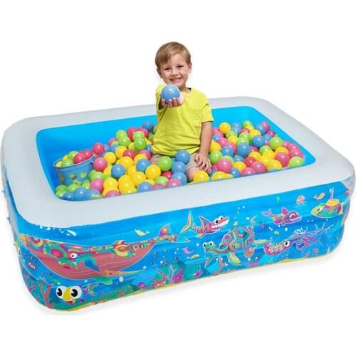 Children Bathing Tub Baby Home Use Paddling Pool Inflatable Square Swimming Pool Kids Inflatable Pool Fit Summer Water Party