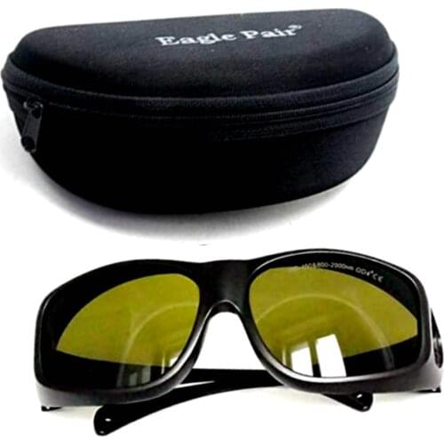 EP-5-9 Laser Protective Goggles for 190nm-450nm & 800nm-2000nm OD4+ T%=30 Laser Safety Glasses Multi-Wavelength EP-5-9 with Case