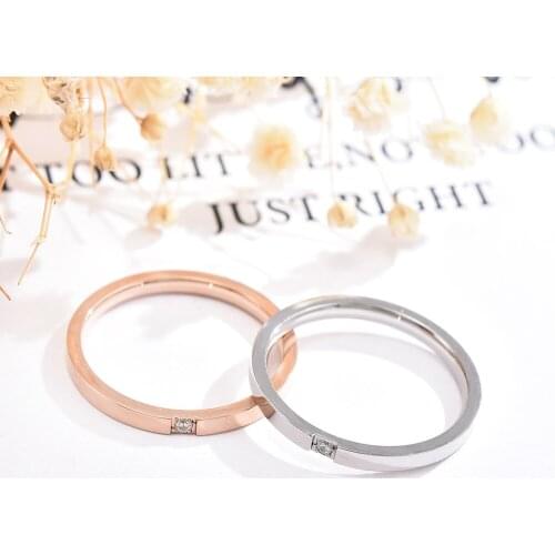 Smooth Stainless Steel Fine Steel Ring Couple Rings Simple Women Men Lovers Wedding Jewelry Gifts Costume Jewelry for Women