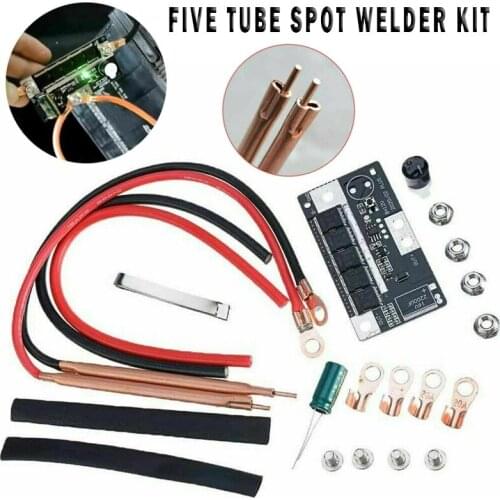 12V Spot Welder Set Portable DIY Welding PCB Circuit Board Input Wires Heat Shrinkable Tubes For 18650 26650 32650 Battery