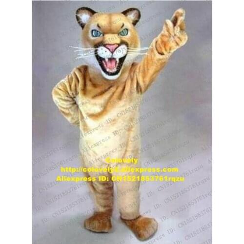 Brown Cougar Leopard Panther Pard Animal Mascot Costume Adult Cartoon Character Album Of Painting Anime Costumes zz7711