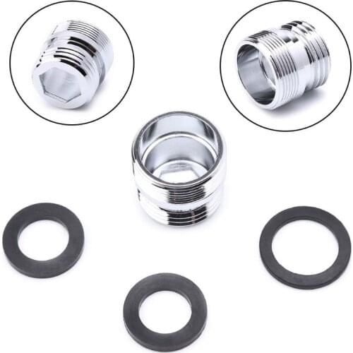 1 Set Brass Faucet Thread Adapter Metal Outside Thread Tap Aerator Connector Bathroom Kitchen Faucet Tap Water Saving Aerator