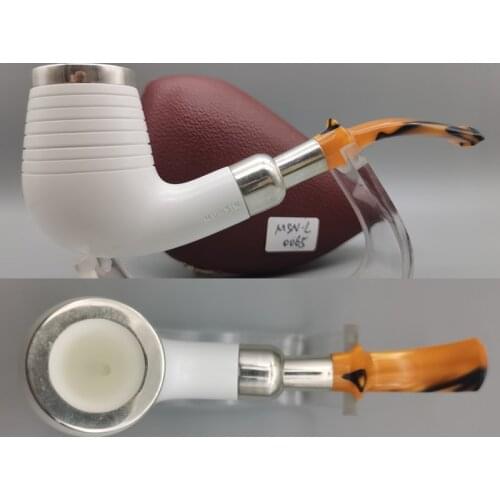 MSN.L0065 Finest Block Turkey Meerschaum Sepiolite pipe by Muhsin Erdogan pipe - Hand Carved Tobacco Smoking New Big