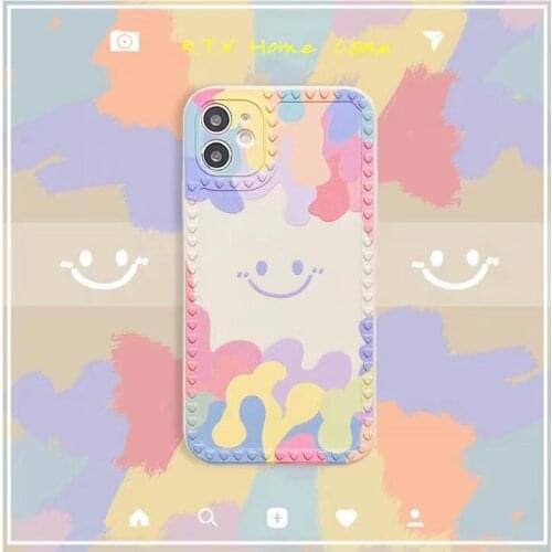 Cartoon Cute Smile ice cream Soft Silicon Case For iPhone 11 12 Pro xs Max 6 6S 7 8 Plus X XR 12 Mini Lens Protection TPU Cover