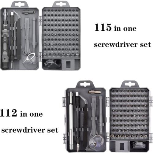 New 115 In 1 Multi Screwdriver Set Precision Torx Hex Screw Driver Bit Kit Magnetic Bits Tools Repair Mobile Phone Laptop Hand