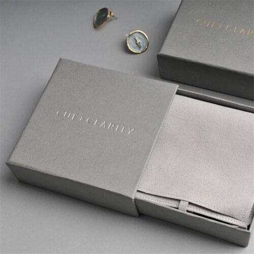 Wholesale custom logo sliding jewelry box jewelry packaging box and bag earring box