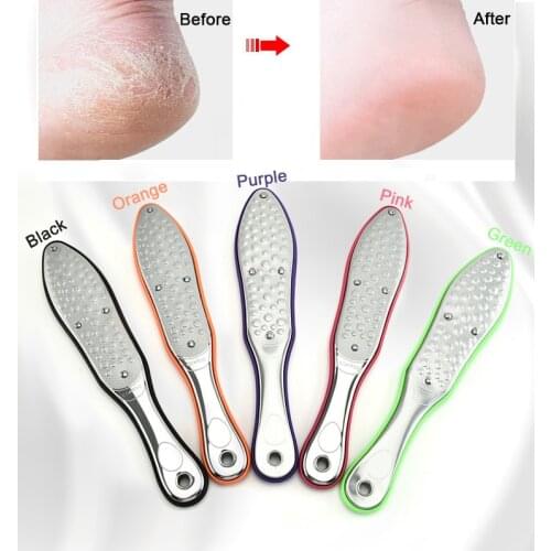 Pedicure Foot Massage Care Tools Foot File Rasps Callus Dead Skin Remover Professional Stainless Steel Double Sides Files