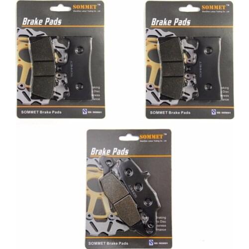 SOMMET Motorcycle Front + Rear Brake Pads Disks for Suzuki VZ 1600 K4 Marauder/M 1600 Intruder (2004) VZ1600 M1600 LT188-188-231