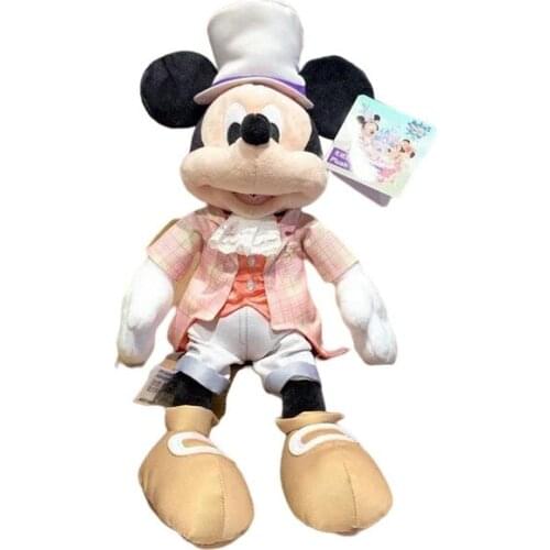 Authentic Shanghai Disney Mickey Mouse Spring Plush Toy Stuffed Dolls 38cm High Quality Christmas Gifts For Children