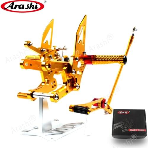 Arashi Motorcycle Footrest For YAMAHA YZF R6 2006 - 2016 CNC Adjustable Rearset Foot Pegs YZF-R6 2011 2012 2013 2014 2015 2016