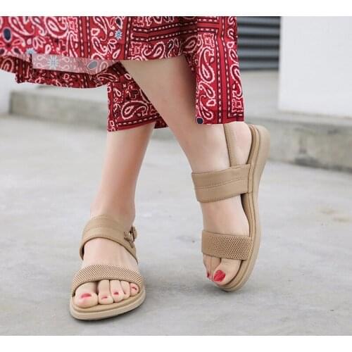 2021 Women Summer Sandals Open Toe Flat Shoes Ladies Party Platform Ladies Sandals Beach Outdoor Shoes