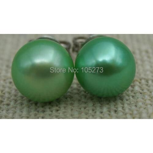 Light Green Pearl Earrings,Select Size 6mm-9mm Pearl Jewelry,Studs,Sterling Silvers Bridesmaid Gifts,Pearl Earrings,Post Jewelry