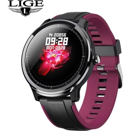 LIGE New Health Smart Watch Waterproof Sport For iPhone Call message reminder smartwatch Fitness tracker Pedometer Men Women