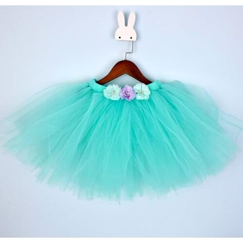 Deep Aqua Fluffy Tutu Skirt Kids First Birthday Party Tulle Skirt Girls Dance Ballet tutus Halloween Costume Newborn-12Y