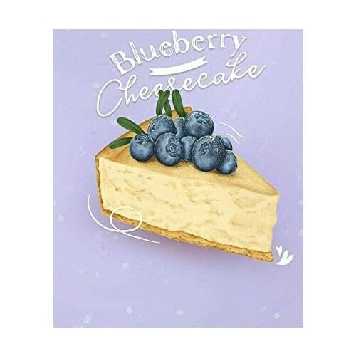 Vintage Style Blueberry Cheesecake Kitchen Enamel Metal Tin Sign Wall Plaque Home Wall Decoration Retro Mural Dimensions 20x30