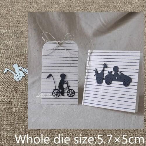 XLDesign Craft Metal Cutting Die stencil mold bicycle boy decoration scrapbook Album Paper Card Craft Embossing die cuts