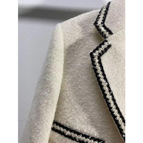 Women Short Wool&Blends Coat Single Breasted 2021 New Autumn Winter Long Sleeve Loose Female Fashion New Ladies Jacket