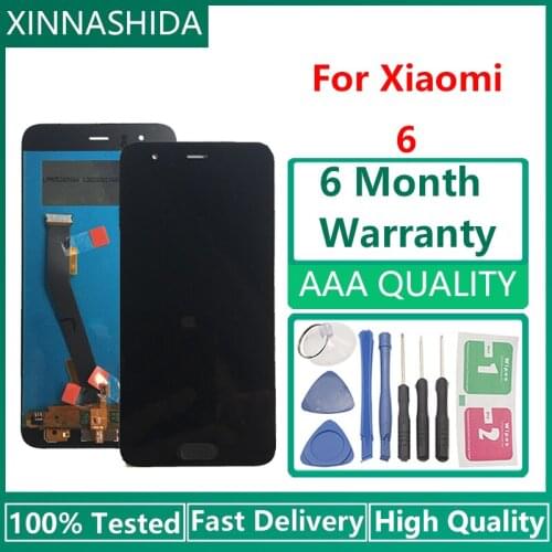 LCD For Xiaomi Mi 6 LCD Display Touch Screen Digitizer with Frame Sensor For Xiaomi mi6 LCD Screen