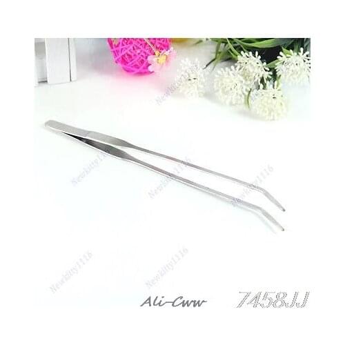 1PCS Universal Aquarium Live Plant Tank Shrimp Reef Tank Curve Scissors Stainless Steel Tweezers 27CM DropShip