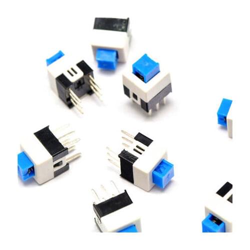 1000PCS/LOT 7 * 7MM flat head self-locking switch double / 6 feet dedicated charger