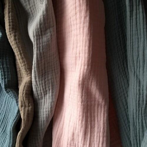 350 Meters Natural 100% Cotton Double Gauze Soft Fabric 140 cm 55'' Wide 125 Gsm Baby Blanket Sewing Fabric Wholesale CD02