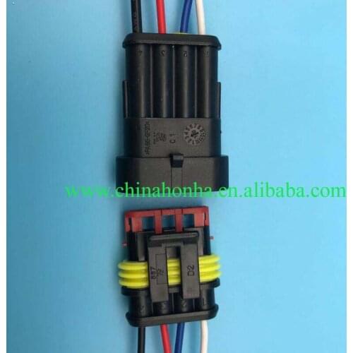 1.5 Series 4 Pin Waterproof Electrical Wire Connector Male and Female With Automobile Wire Harness 282088-1 282106-1
