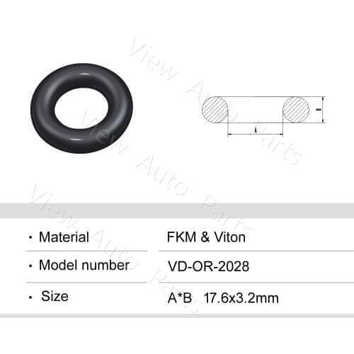 50pcs For Mazda Car Fuel Injector Rubber orings seal Top Quality Fuel Injector Repair Kits 17.6*3.2mm VD-OR-2028