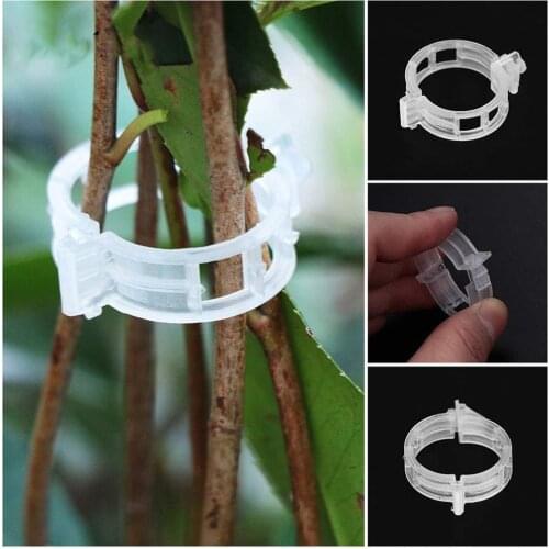 50pcs-pack Quality Durable Plastic Sling Clips Fastener Plant Vines Tomato Vegetable Bush Tendril Binder Farming Clip
