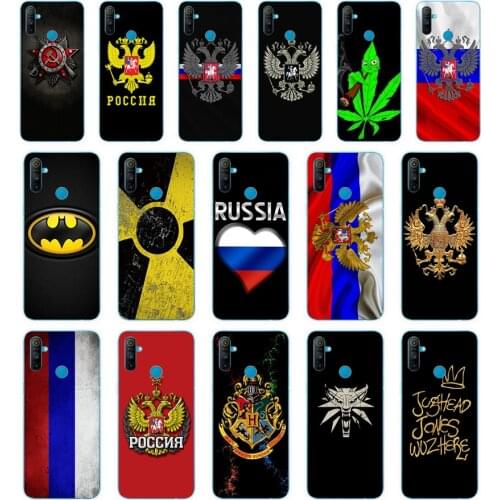 63 Russian flag national emblem gift Soft Silicone Tpu Cover phone Case for OPPO A1K A5S A7 AX7 A5 A9 2020 Realme C3 Case