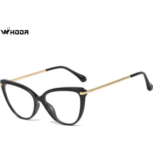 Retro Female Black TR90 Spring Hinge Cat Eyes Glasses Frame ,Women Mopia & Presbyopia Prescription Optical Glass Frames F0218