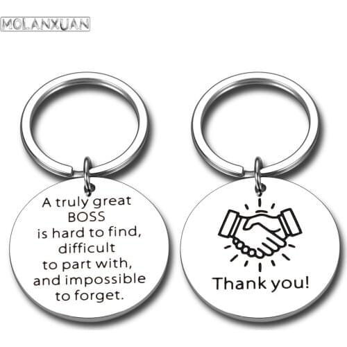 Two sides Leader Boss Manager Mentor Lady Keychain Gifts Boss Appreciation Gift Keychain for Supervisor Boss Day Christmas