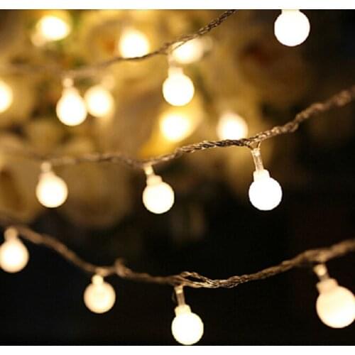 Globe Ball String Lights Fairy String Lights Decor for Indoor Outdoor Party Wedding Christmas Tree Garden New Year Garland Room