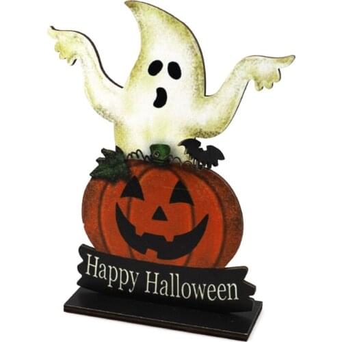 Halloween Wood Hanging Sign Wall Window Pendant Wooden Sign Haunted House Yard Home Party Decor F19B