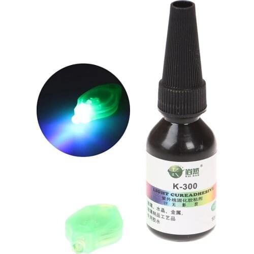 10ml Kafuter UV Glue UV Curing Adhesive K-300 Transparent Crystal And Glass Adhesive With UV Flashlight