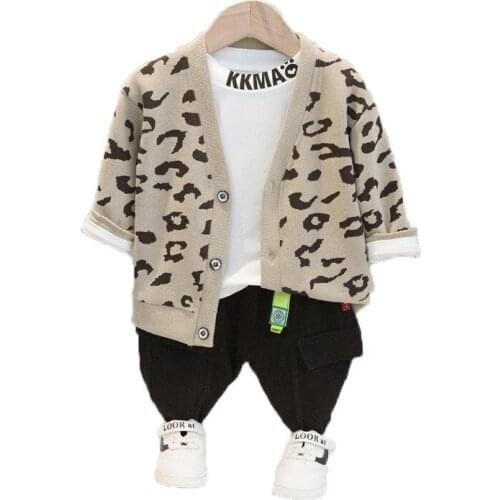 New Spring Autumn Baby Boys Clothes Children Cotton Jacket T Shirt Pants 3Pcs/sets Infant Toddler Casual Costume Kids Tracksuits