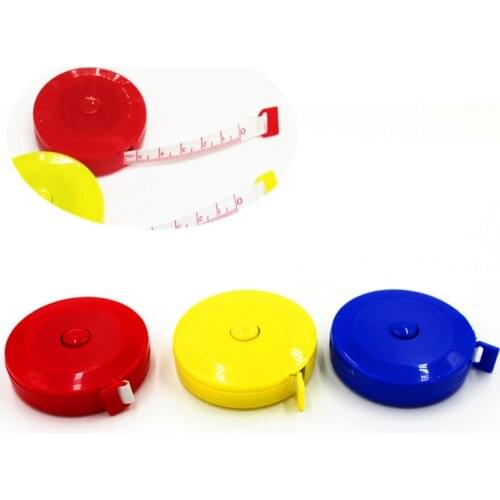 2PCs Sewing Cloth Measurement Ruler Tailor Tape Measure 1.5M Plastic Soft Ruler Retractable Ruler Sewing Tools Random Color