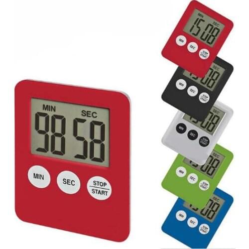 Magnetic Square Cooking Timer Kitchen Time Multifunctional Alarm Clock Tools for Basketball Race Mask Pizza 9 colors