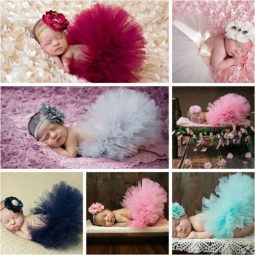 Cute Newborn Baby Girl Crochet Knit Tutu Skirt Costume Photography Photo Prop Baby Photo Background Free Size