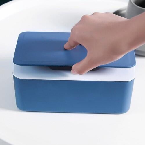 Multifunctional Dustproof Tissue Storage Box Case Wet Wipes Dispenser Holder with Lid for Face Cover JA55