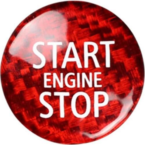 Carbon Fiber Engine Start Stop Button Interior Trim Cover Sticker for Mini Cooper R55 R56 R57 R58 R59 R60 R61