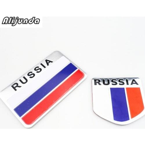 High quality Russia car sticker 3d flag logo, Label sticker accessories for Mitsubishi ASX/Outlander/Lancer Evolution/Pajero