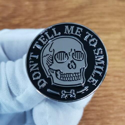 Don't Tell Me To Smile Laple Pin No one should tell you that you should smile more. Do it as much as you want