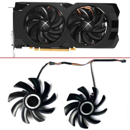 NEW 2PCS FDC10H12S9-C 85MM 4PIN R9 270 Cooling Fan For XFX R9 285/280/290/290X/280X RX480/470 HIS 470 Video Card Video Card Fans