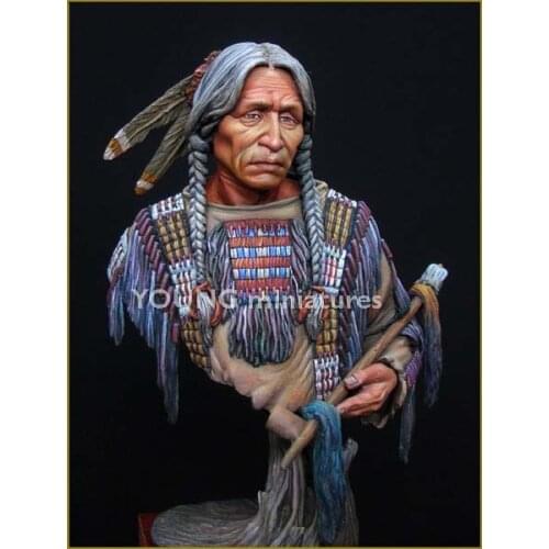 New Unassembled 1/10 Chief of Sioux ancient bust 1/10 Figure Resin Kit DIY Toys Unpainted kits